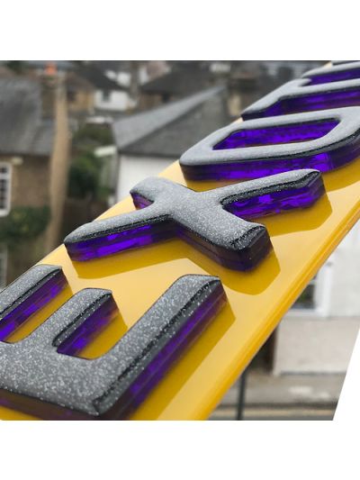 4D Glitter Gel Purple 5mm Replacement Number Plates