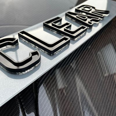 4D GHOST CLEAR OUTLINE REPLACEMENT NUMBER PLATES