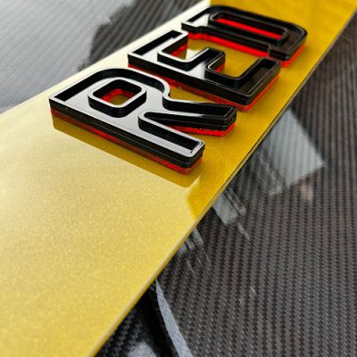 4D GHOST RED OUTLINE REPLACEMENT NUMBER PLATES