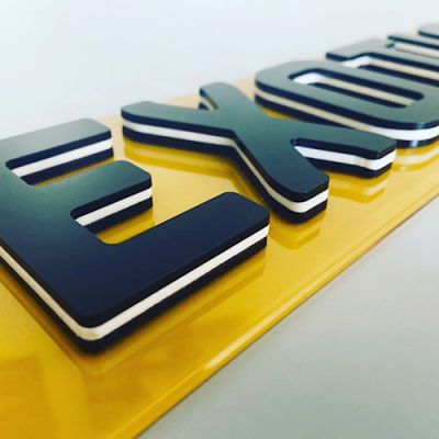 4D Black OREO Replacement Number Plates (Exclusive)