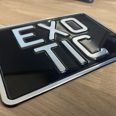 VINTAGE MOTORBIKE PRESSED NUMBER PLATES (7"x5")