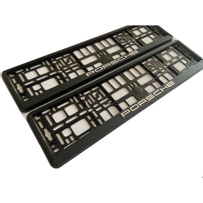 Porsche Number Plate Holder Surrounds (Front & Rear)