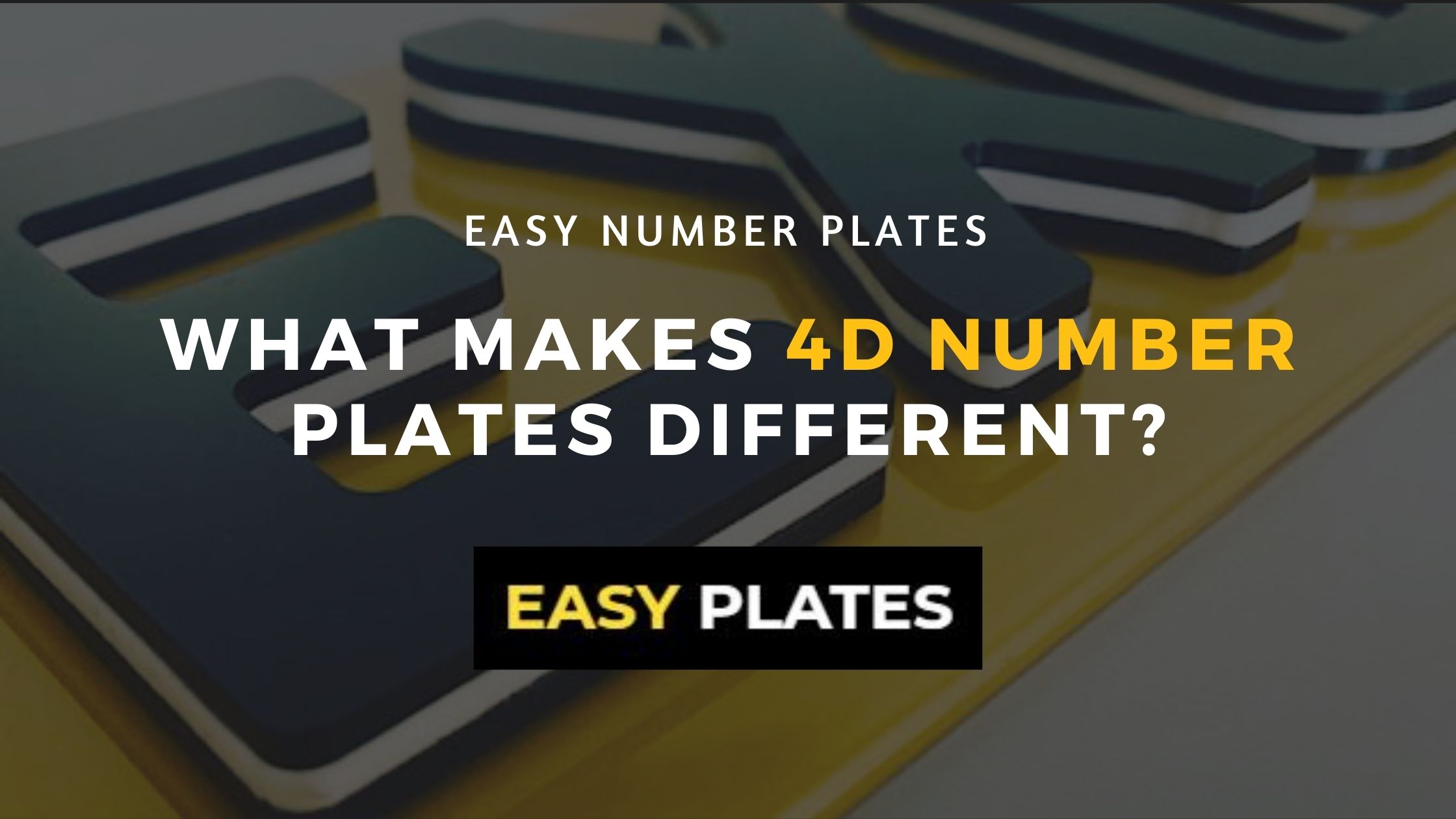 4D number plates